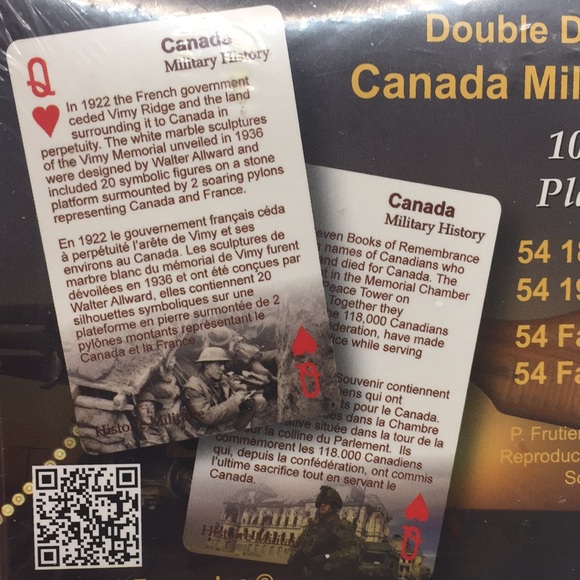 Canada Military History Playing Cards Factory Sealed Card Game Collectible - Picture 6 of 9